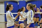 Volleyball vs Emerson  Wheaton College Women's Volleyball vs Emerson College. - Photo by Keith Nordstrom : Wheaton, Volleyball, VB2019